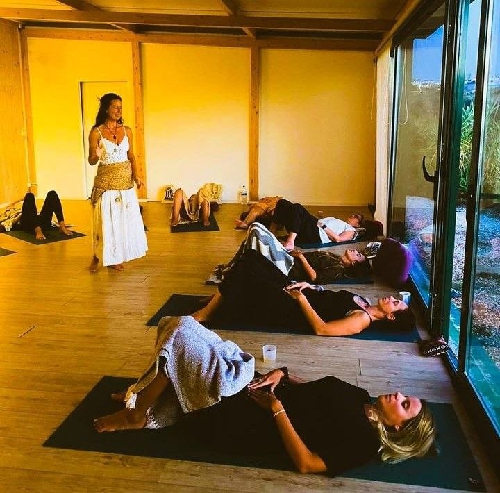 Liana guiding a practice