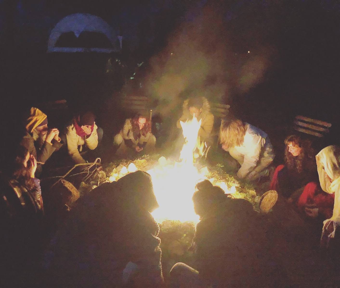 Fire circle ceremony